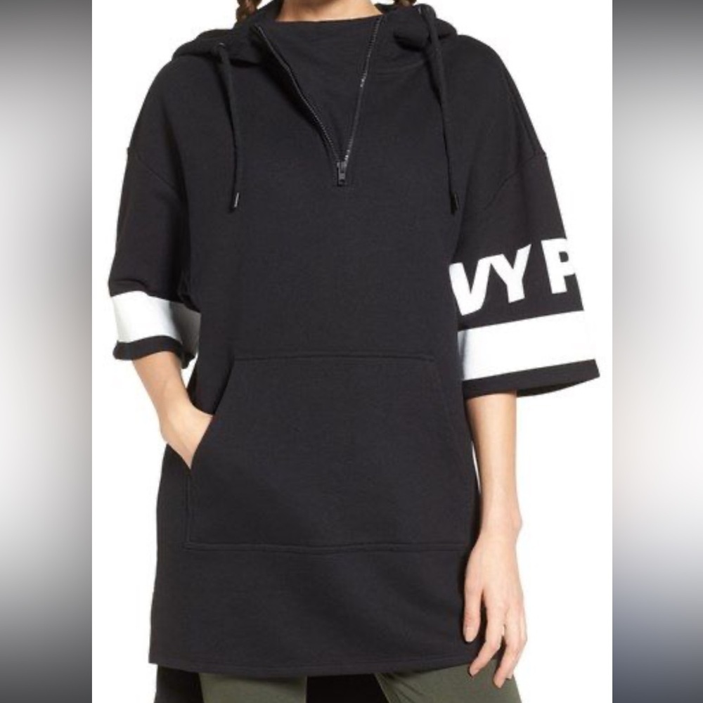 Ivy Park Oversized Sweatshirt Streetwear Pocket Logo Spellout Tunic Sweatshirt S